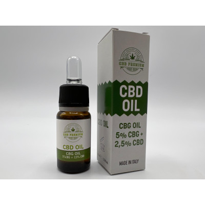 OLIO CANAPA CBG 5% + CBD 2,5% - CBD Puro di Origine Biologica - Made in Italy